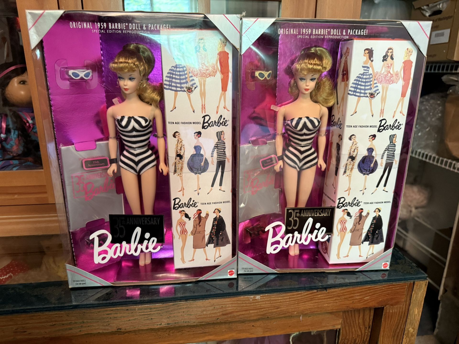 Set of 2 Original 1959 Barbie Doll & Package