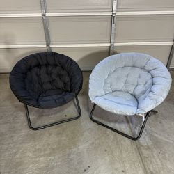 Urban Lounge Oversized Saucer Chairs BLACK And GREY