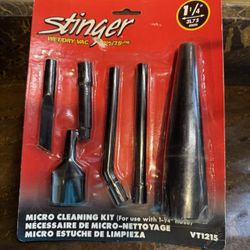 New stinger Micro-Cleaning Kit 1 1/4” Dia Hose Wet Dry Vac
