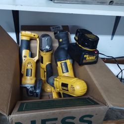 DeWalt Power Tools With Battery And Charger.