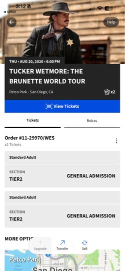 Tucker wetmore tickets