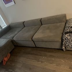 L Shaped  Couch Gray