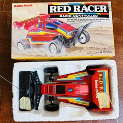 Vintage Original Radio Shack Red Racer RC Remote Control Dune Buggy Car With Box