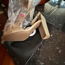 New Gold Texture heels