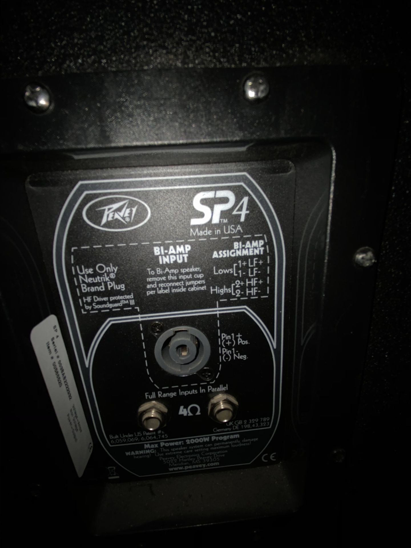 peavey speakers sp4