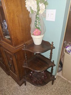 Antique Corner 3-tier Table