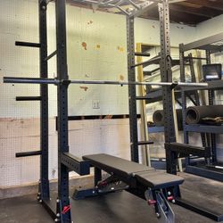 Power Rack/ Squat Rack + Barbell