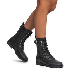 Dream Pairs Black Combat Boots – Lace-Up & Zipper Buckle Edgy Grunge Streetwear Style Size 7.5  