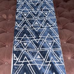 Blue And White  Table/console Runner 