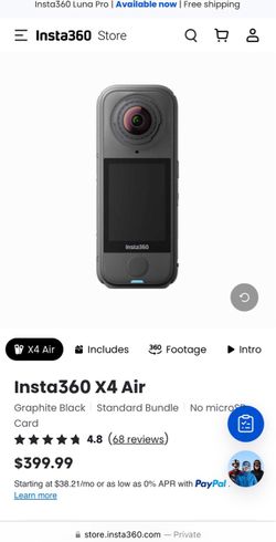 Insta360 X4 Air 360 Camera