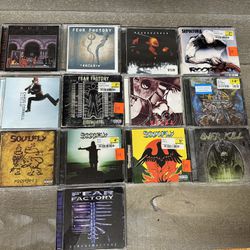80’s 90’s Rock Metal Alternative CD Lot Of 13 Soulfly Fear Factory Sepultura