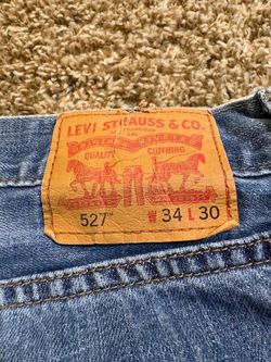 Levi's 527 Straight Leg Medium Wash Jeans Mens Size 34x30 Good Fade