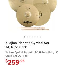 Tama Drum Set With New Zildjian Cymbals 
