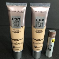 Bundle 3 Maybelline foundation #220 natural beige+Jane mineral balm.  