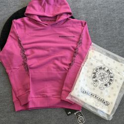 Chrome Hearts Pink Matty Boy Hoodie 