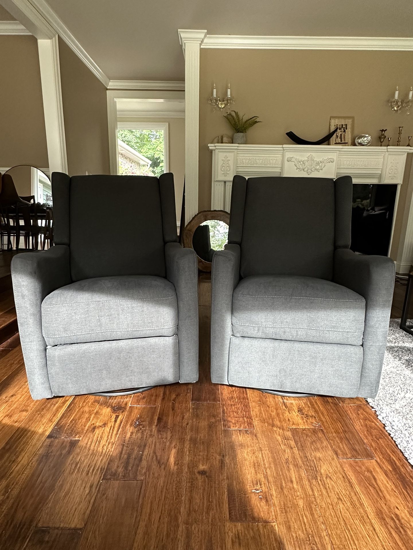 2 Delta Children Mercer Electronic Power Recliner and Swivel Glider with USB Port