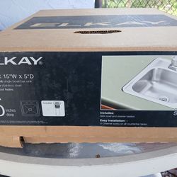 Elway top mount single bowl bar sink