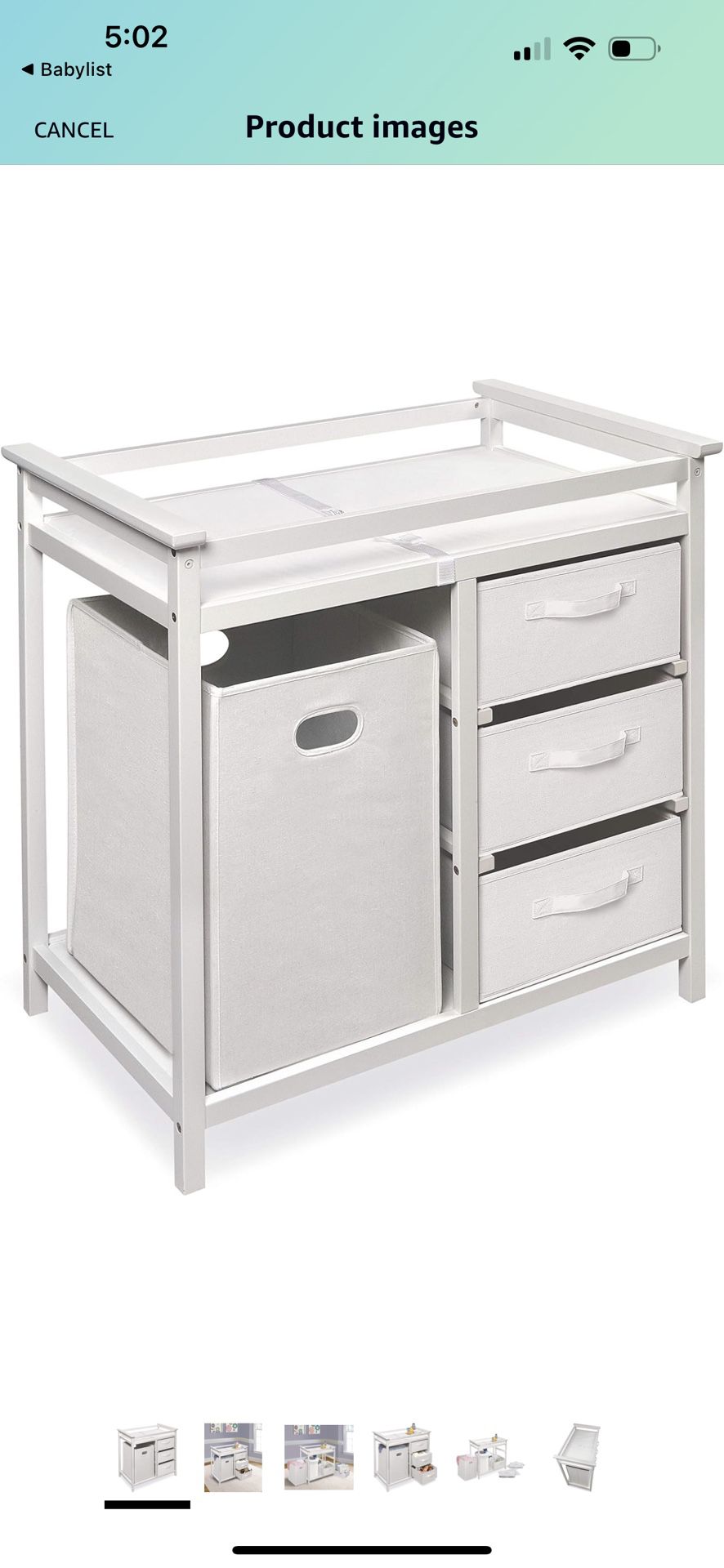 Badger Basket Baby Changing Table 