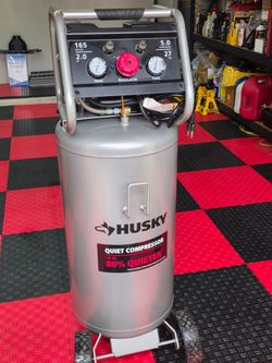 Brand New HUSKY 27 Gal.165 PSI Vertical Electric Oil-Free Quiet Auto/Workshop Air Compressor