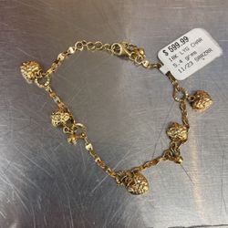 18k YG Charm Bracelet 