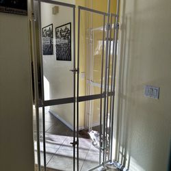 Transparent door to block entry to cats