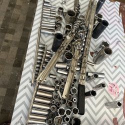 Assortment Of Sockets And Ratchets 