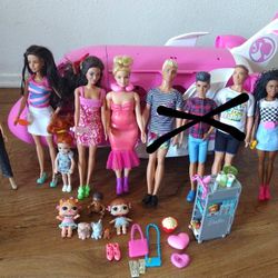 Barbie Airplane+Baby  Dolls Lol Toys  Accessories Good Condition $55 Cash Firm Price 