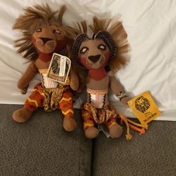Two Lion King The Musical Plushies