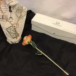 Valentine, Birthday Gift For Her, 24 k Gold Dipped Real Rose,