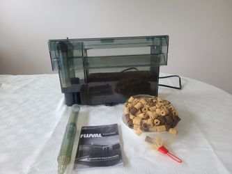 Fluval AquaClear 110 Power Filter with Ceramic  Bio-Media and manual
