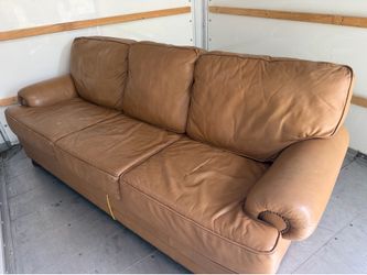Genuine Leather Sleeper Sofa