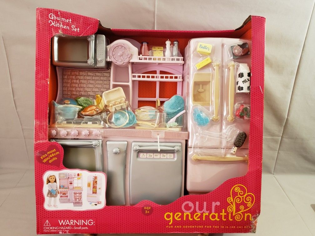 Our Generation Gourmet Kitchen Play Food Accessory Set for 18