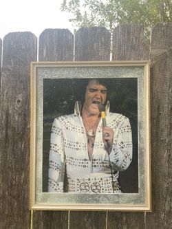 Framed Elvis Poster w/ Sparkle Frame