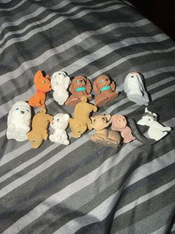 Lot of 12 Puppy/Jungle In My Pocket Figures - 5 Puppy, 7 Jungle