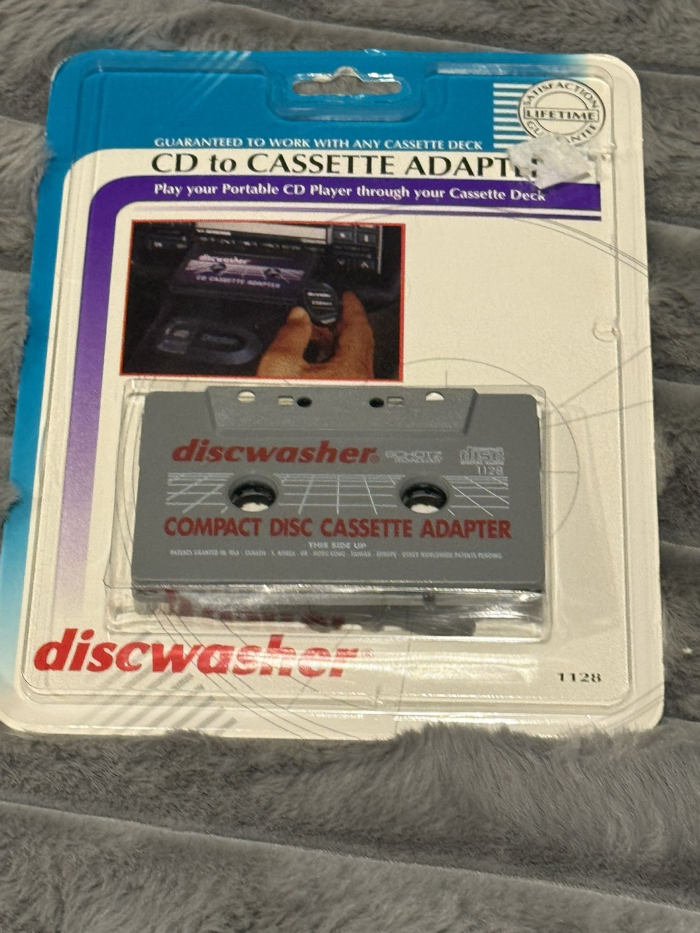 Vintage Discwasher CD Portable Car Kit Cassette Adapter DC Bass Power