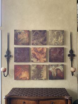 9-Piece Textured Canvas Art Collection