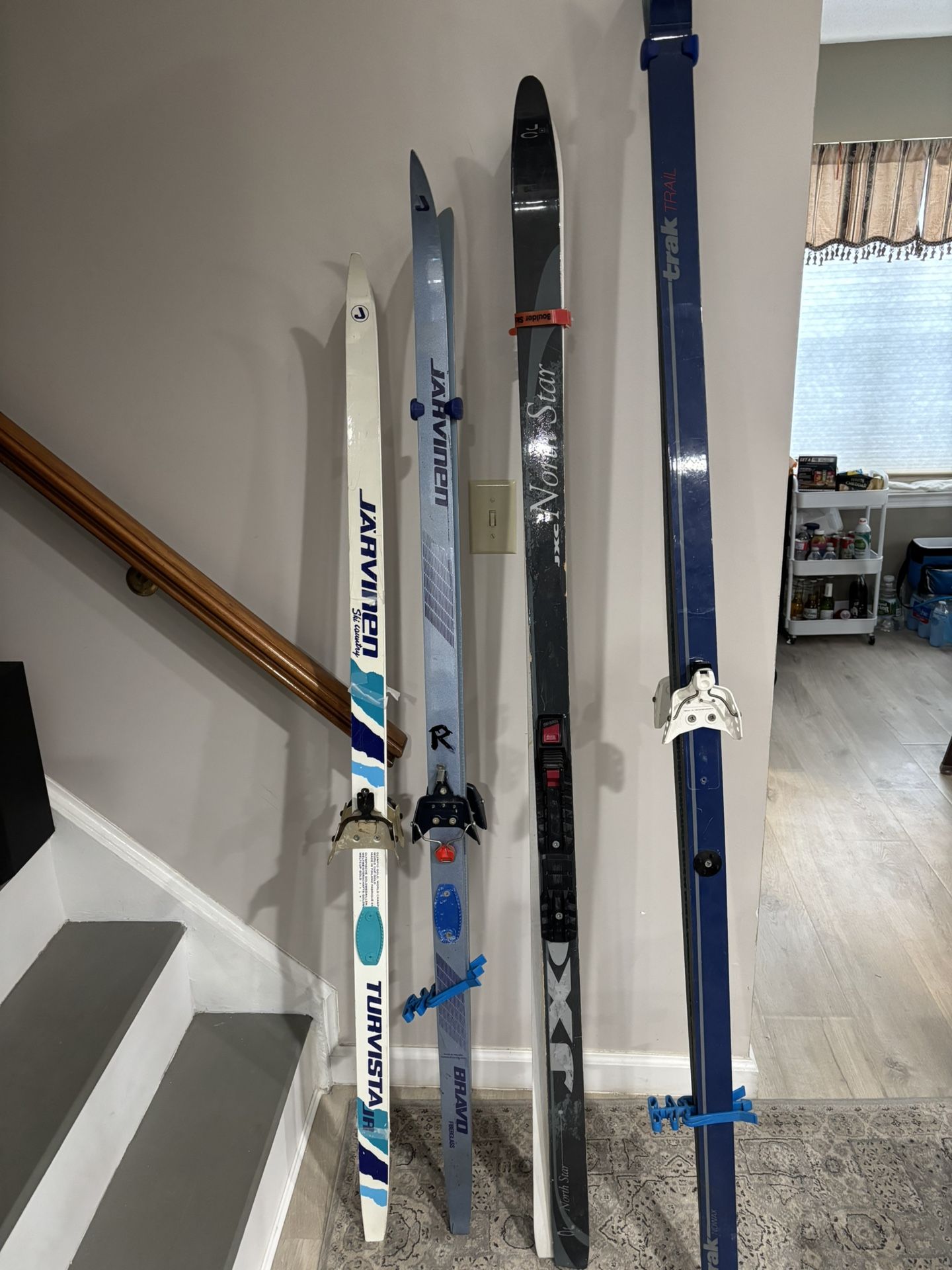 Cross country skis assorted sizes sold as is for parts or project