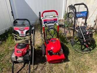 Three reconditioned like brand new power washers
