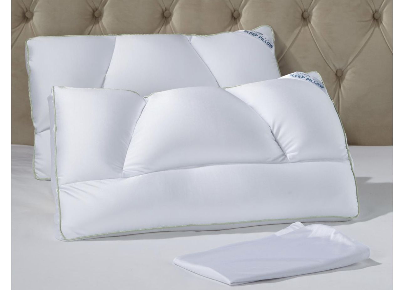 Tony Little DeStress® Micropedic Pillow 2-pack w/2 Pillowcases - Queen