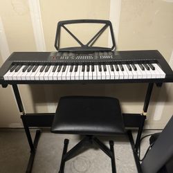 Best Choice Products 61-Key Electronic Keyboard Piano Portable Electric Keyboard Complete Beginner Set w/LED Screen, Stand, Bench