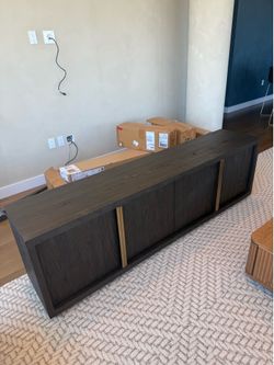 Restoration Hardware (RH) Media Console Solid Oak