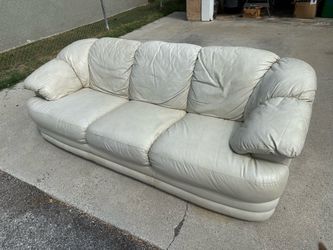 Free Off White Leather Sofa