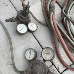 torch with  Regulators And attached hoses