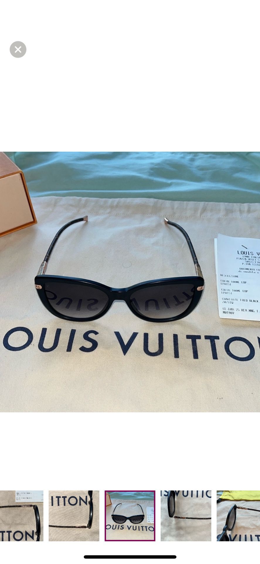 Louis Vuitton Black & Monogram Acetate Z0781W Charlotte Sunglasses
