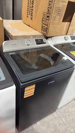Maytag Topload Washer in brushed navy
