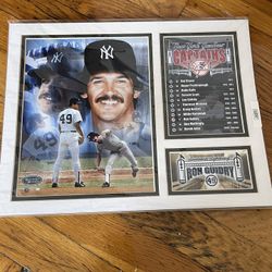 NY Yankees Captains RON GUIDRY  Milestone Memories 11x14 Matted Photo
