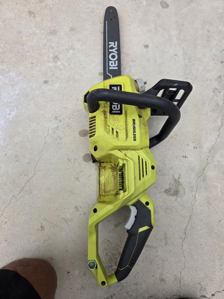 40v Ryobi Brushlesschainsaw 14" Chainsaw RY40503 Tool Only 