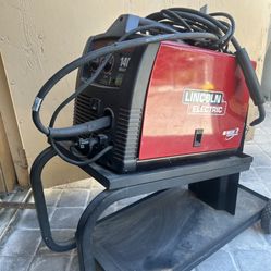 Lincoln Weld-Pack 140 Heavy Duty Mig Welder With Welding Cart And 10 Pound Wire Roll