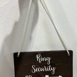 Ring Bearer Sign 