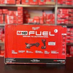 Milwaukee M18 Fuel Grinder And 3/8 Compact IMPACT Wrench With (2) 5.0 Ah Batteries And Charger 2991-22